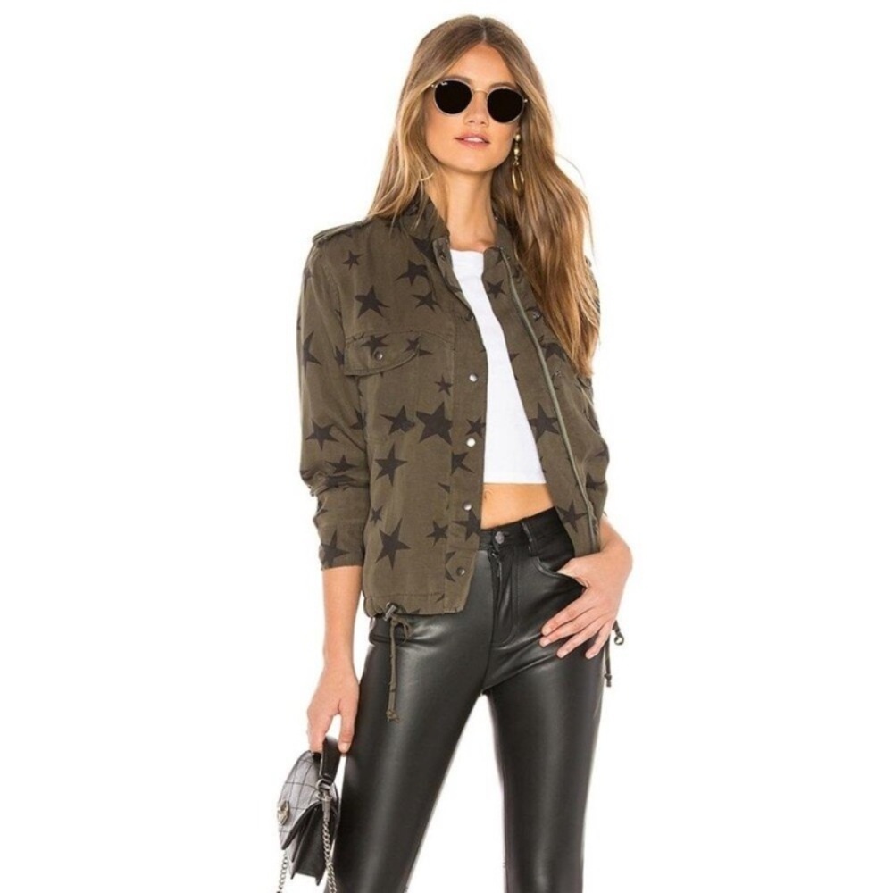 REVOLVE Rails Collins Military Jacket in Sage with Black Stars